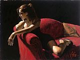 Fabian Perez Rojo Sillion III Second State painting